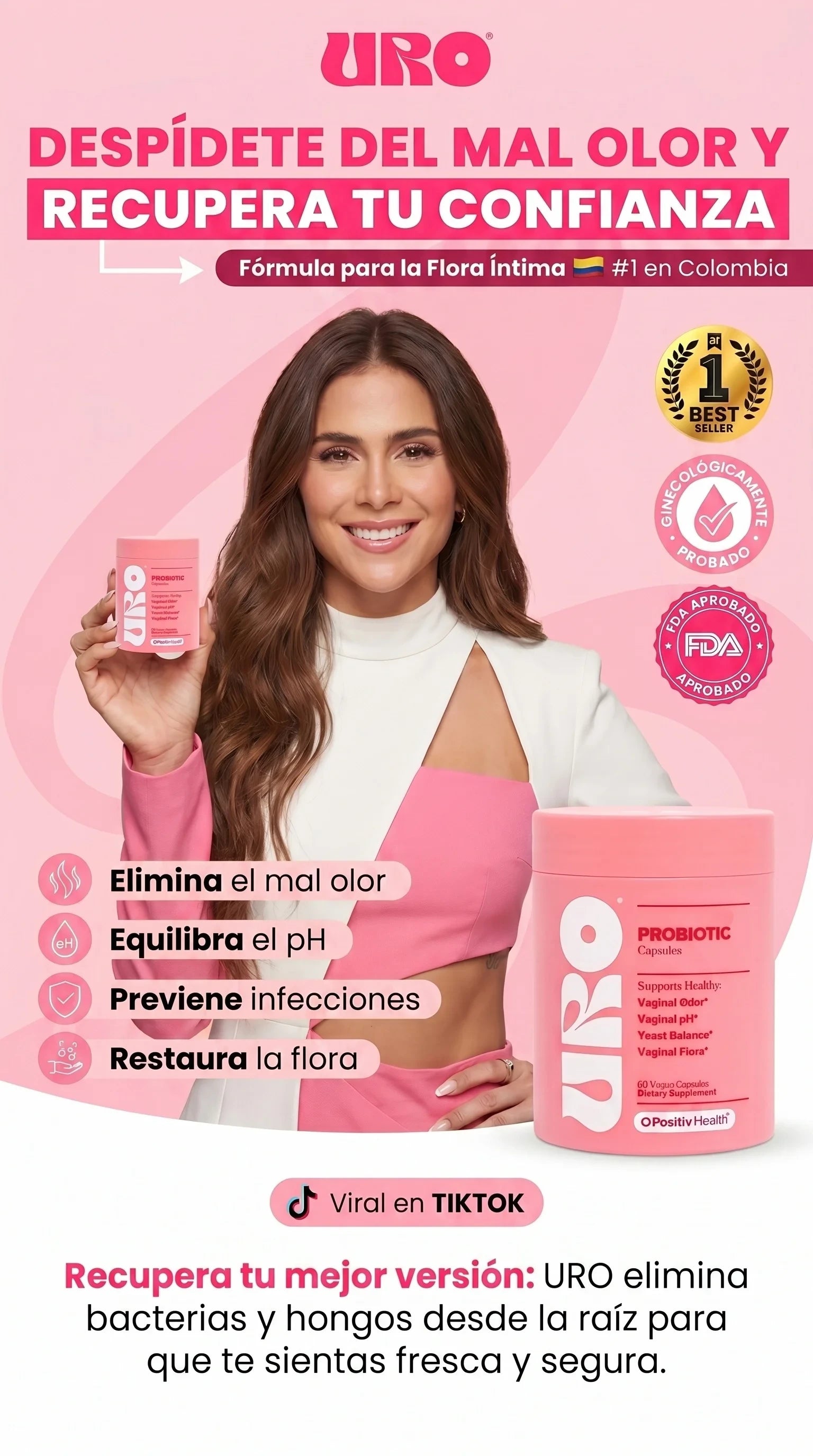 URO WOMEN'S PROBIOTIC  🌸 Bienestar íntimo que empieza desde adentro.