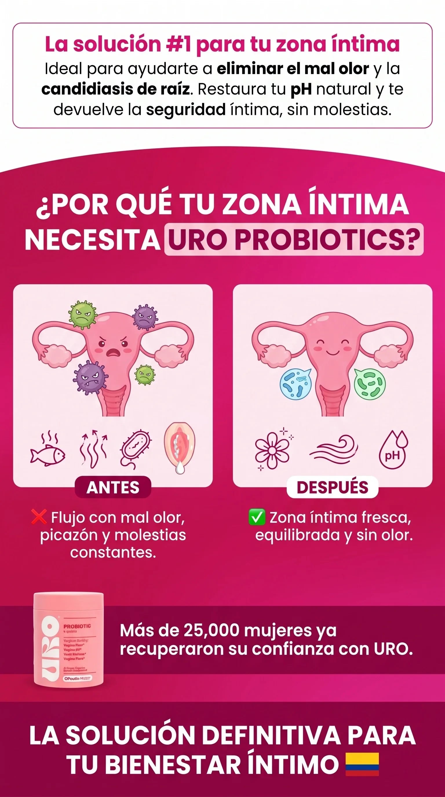 URO WOMEN'S PROBIOTIC  🌸 Bienestar íntimo que empieza desde adentro.