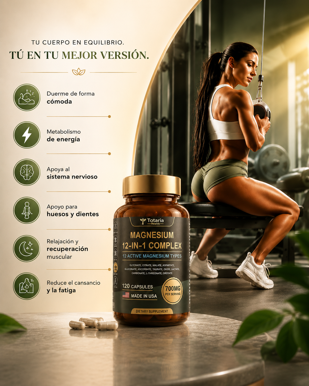 Magnesium Complex 12 en 1 Desinflama tu cuerpo. Regula tu cortisol. Recupera tu energía.