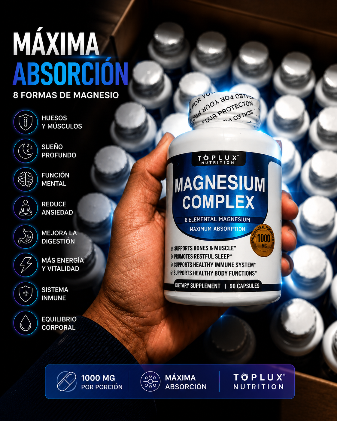Magnesium Complex 8 en 1 Toplux