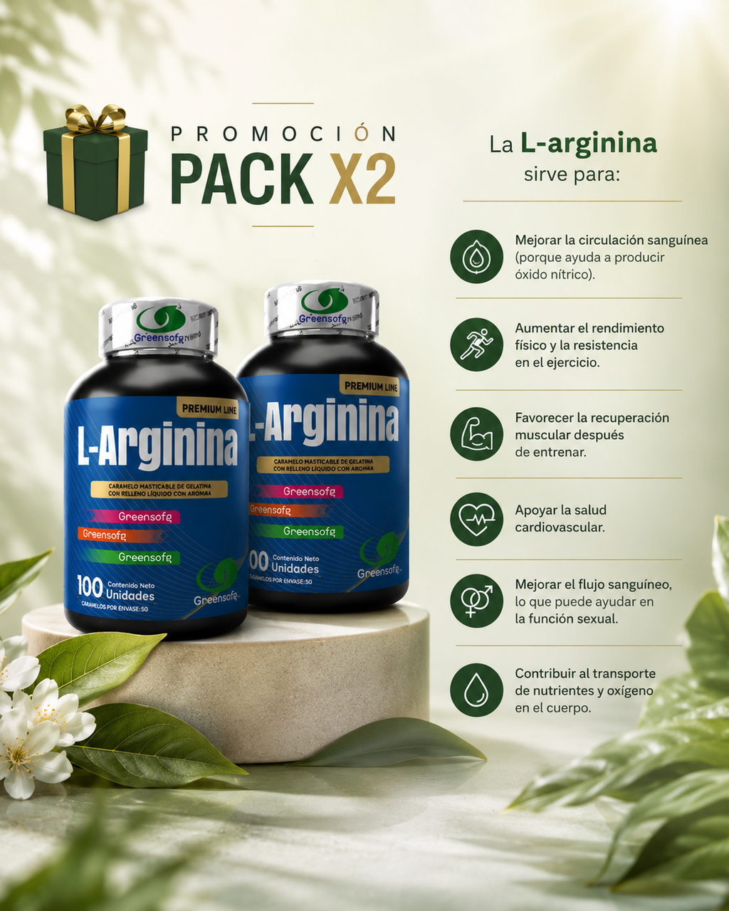 L ARGININA X 100 SOFGELS X2