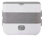 Combo Lonchera Eléctrica 2 Niveles + Taza Mezcladora Automática Recargable